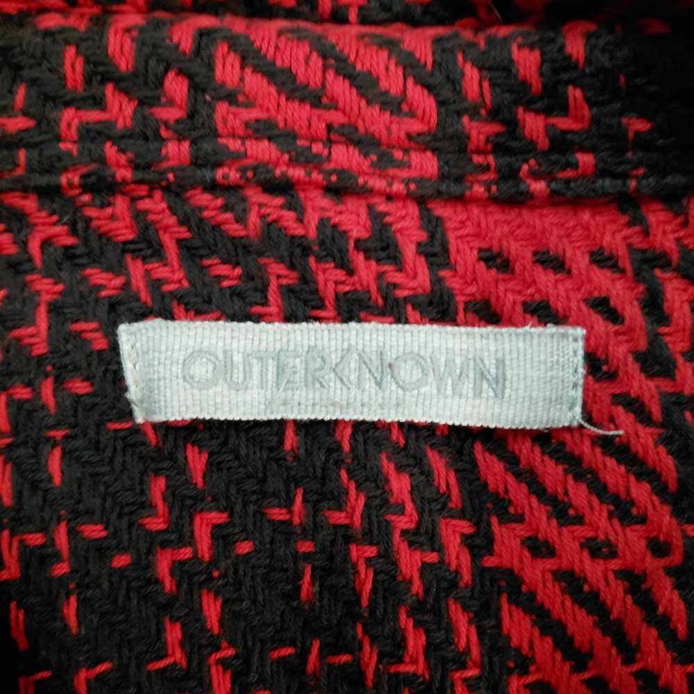 Outerknown Red and Black Woven Plaid Shirt - Picture 2 of 3